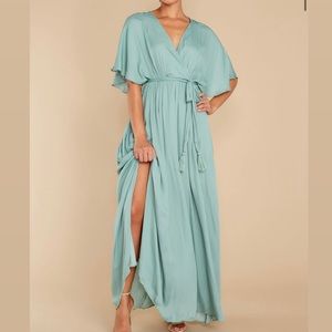 Dusted Jade Green Maxi Dress